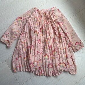 Baby GAP Size 3T Pink Floral Pleated Dress